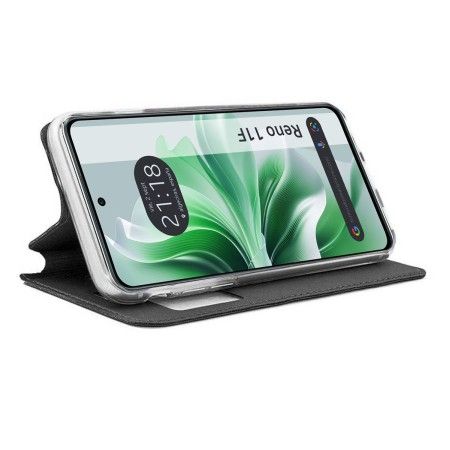 Funda Libro Soporte con Ventana para Oppo Reno 11F 5G Color Negra
