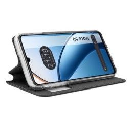 Funda Libro Soporte con Ventana para Realme Note 50 Color Negra 2