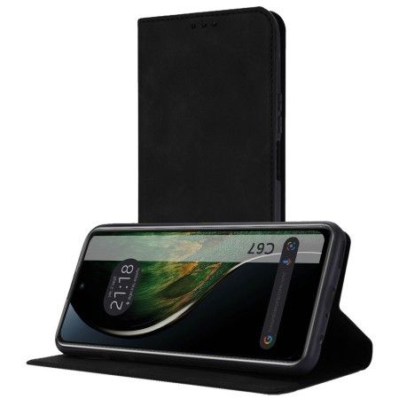 Funda Libro de Polipiel con tarjetero para Realme C67 4G color Negra