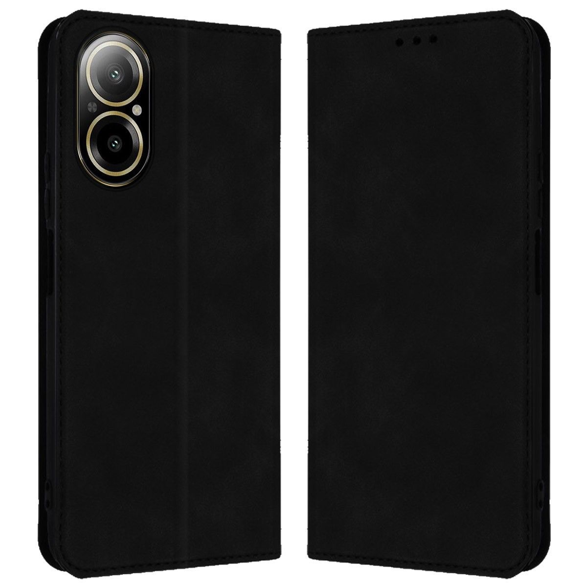 Funda Libro de Polipiel con tarjetero para Realme C67 4G color Negra