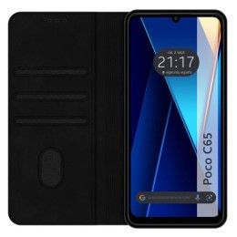 Funda Libro de Polipiel con tarjetero para Xiaomi Poco C65 color Negra 2