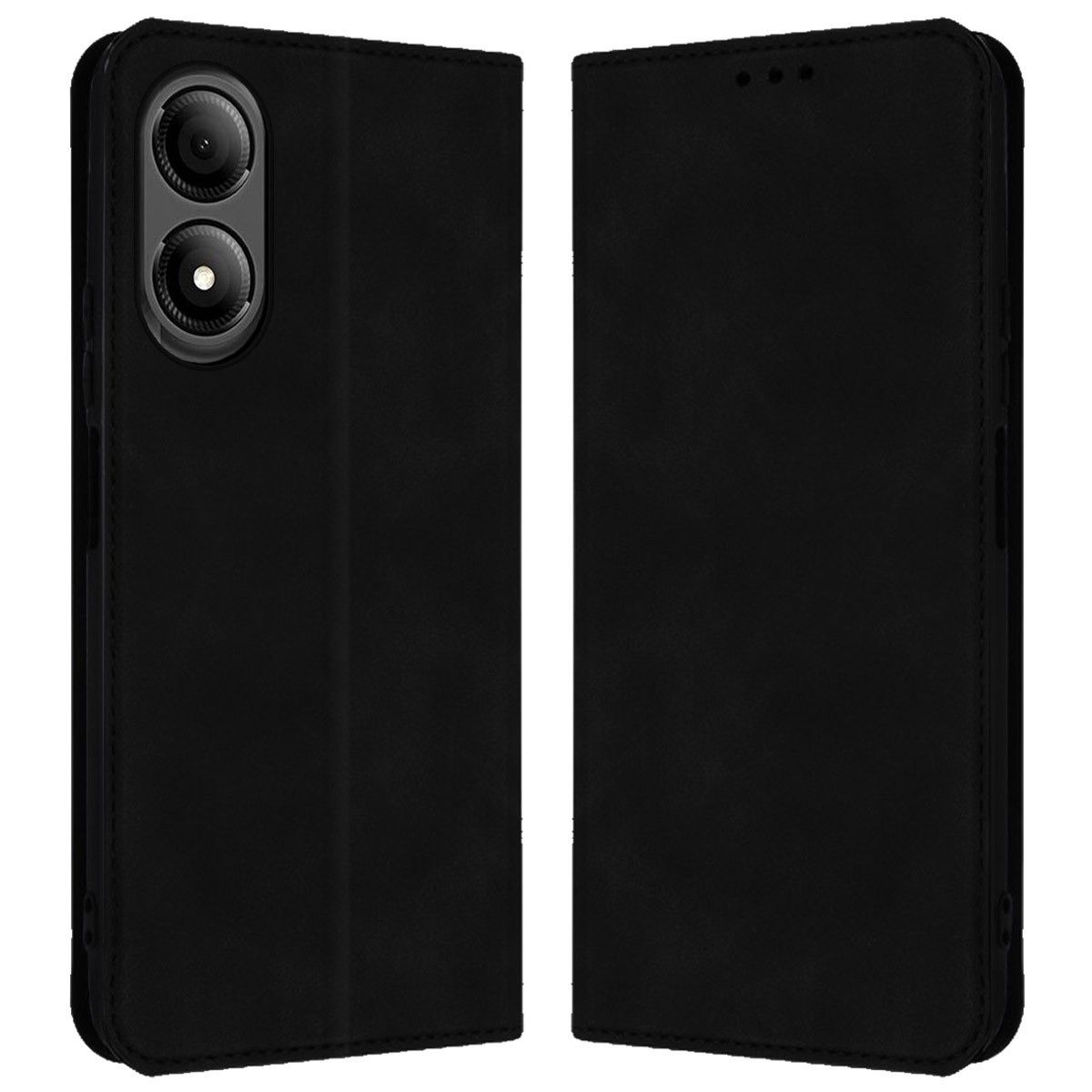 Funda Libro de Polipiel con tarjetero para Zte Blade A33s color Negra