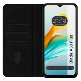 Funda Libro de Polipiel con tarjetero para Zte Blade A53 Plus color Negra 2