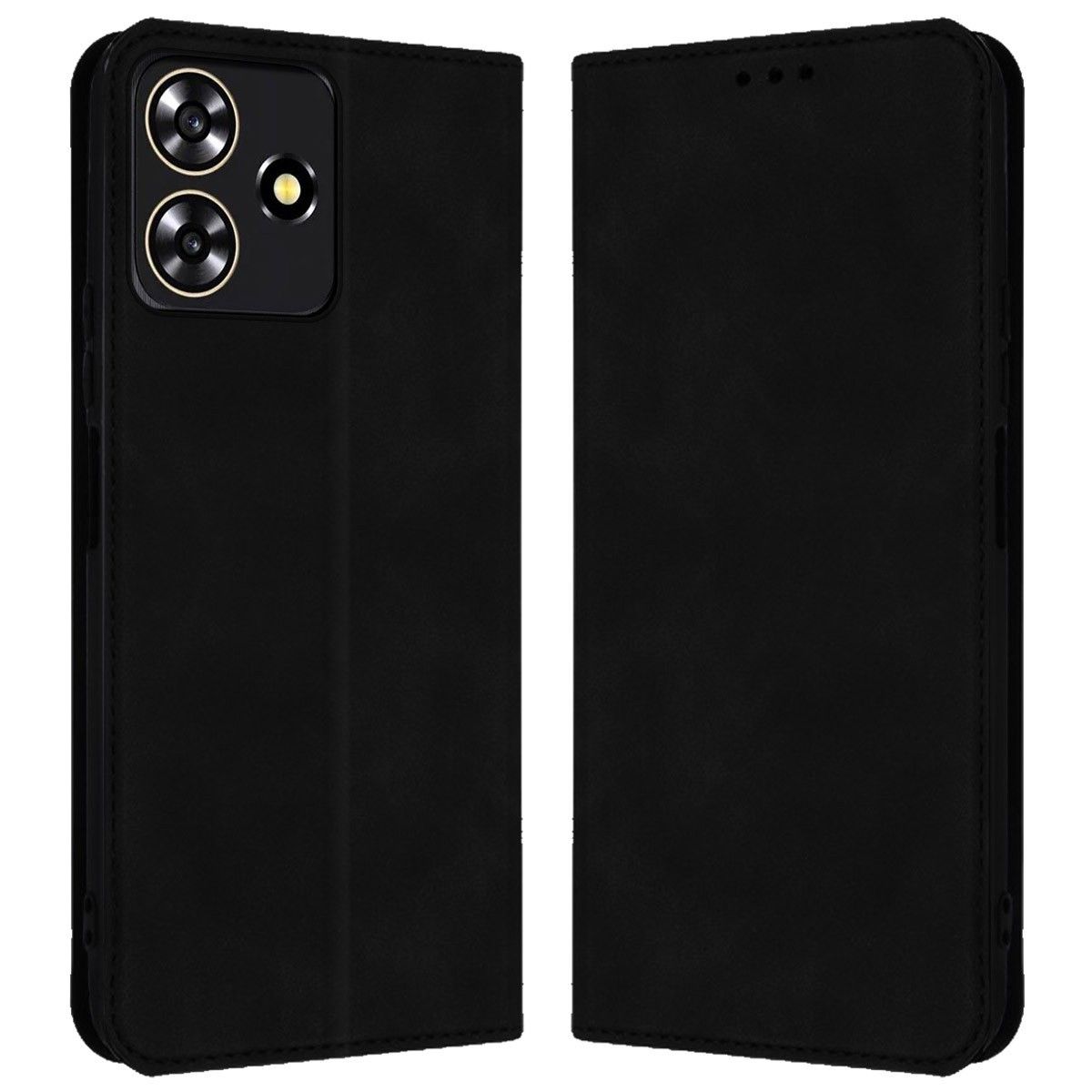 Funda Libro de Polipiel con tarjetero para Zte Blade V50 Design 4G color Negra