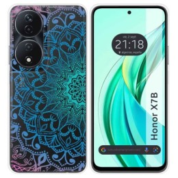 Funda Silicona Transparente para Huawei Honor X7b diseño Mandala Dibujos