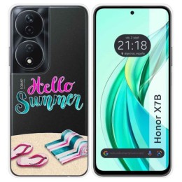 Funda Silicona Transparente para Huawei Honor X7b diseño Summer Dibujos