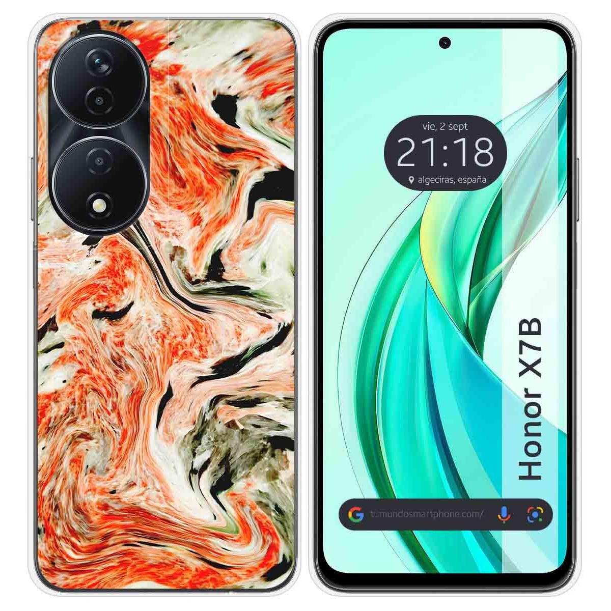 Funda Silicona para Huawei Honor X7b diseño Mármol 12 Dibujos