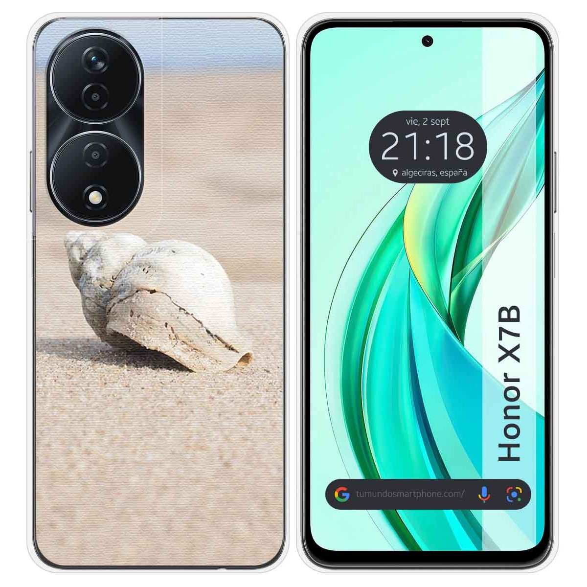 Funda Silicona para Huawei Honor X7b diseño Concha Dibujos