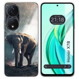 Funda Silicona para Huawei Honor X7b diseño Elefante Dibujos