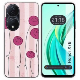Funda Silicona para Huawei Honor X7b diseño Flores Vintage Dibujos