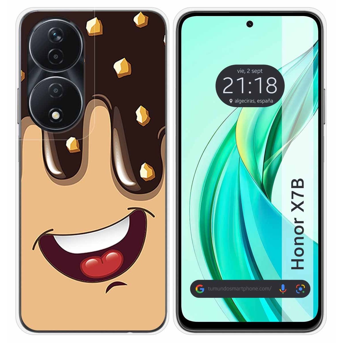 Funda Silicona para Huawei Honor X7b diseño Helado Chocolate Dibujos
