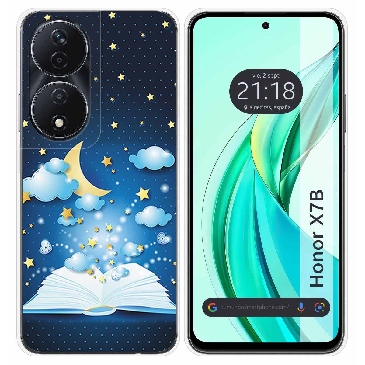 Funda Silicona para Huawei Honor X7b diseño Libro Cuentos Dibujos