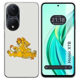Funda Silicona para Huawei Honor X7b diseño Leones Dibujos