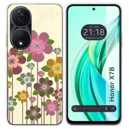 Funda Silicona para Huawei Honor X7b diseño Primavera En Flor Dibujos