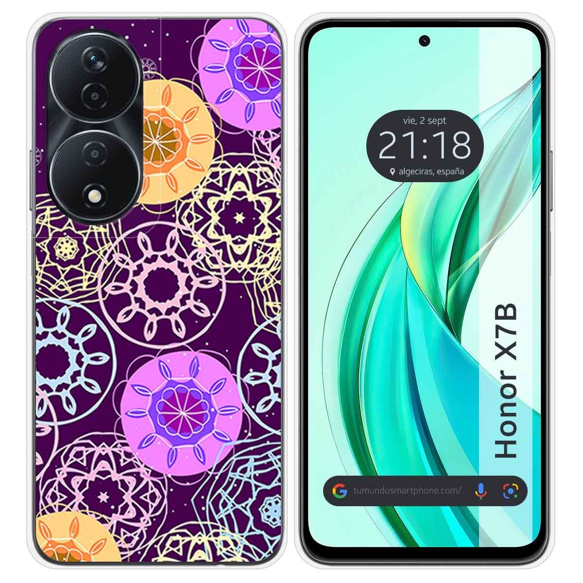 Funda Silicona para Huawei Honor X7b diseño Radial Dibujos