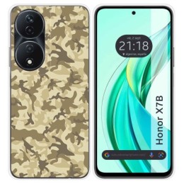 Funda Silicona para Huawei Honor X7b diseño Sand Camuflaje Dibujos