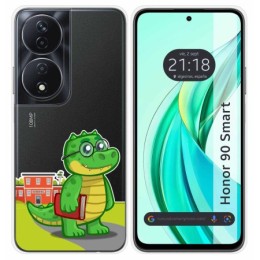 Funda Silicona Transparente para Huawei Honor 90 Smart 5G diseño Coco Dibujos
