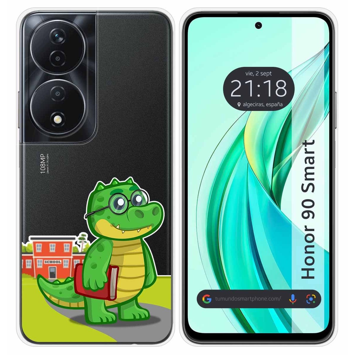 Funda Silicona Transparente para Huawei Honor 90 Smart 5G diseño Coco Dibujos