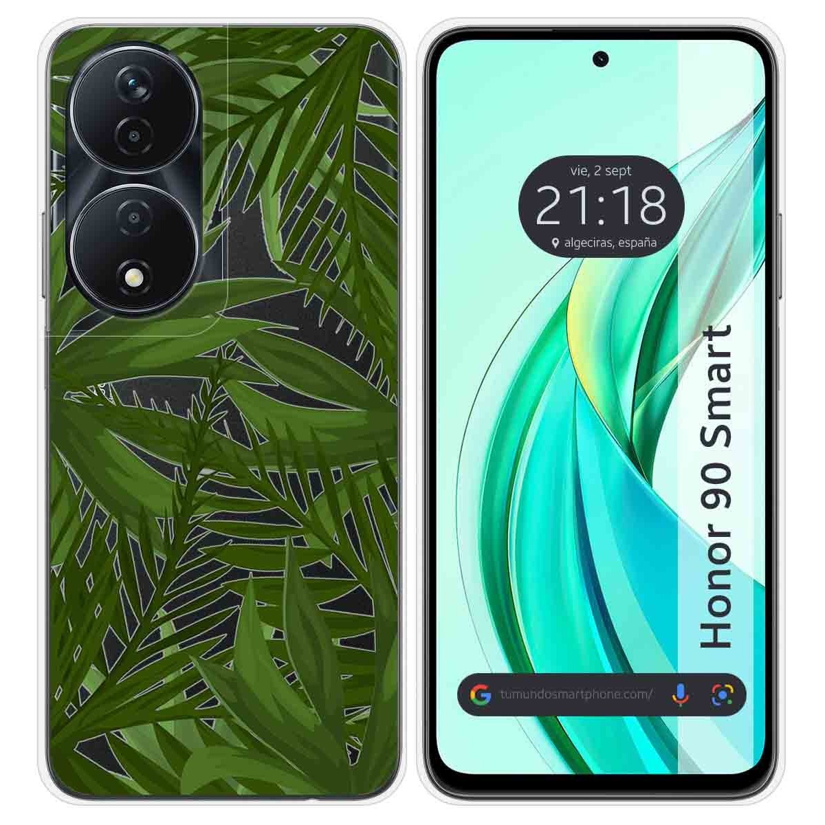 Funda Silicona Transparente para Huawei Honor 90 Smart 5G diseño Jungla Dibujos