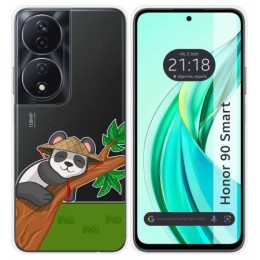 Funda Silicona Transparente para Huawei Honor 90 Smart 5G diseño Panda Dibujos