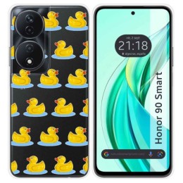 Funda Silicona Transparente para Huawei Honor 90 Smart 5G diseño Pato Dibujos