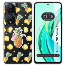 Funda Silicona Transparente para Huawei Honor 90 Smart 5G diseño Piña Dibujos