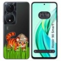 Funda Silicona Transparente para Huawei Honor 90 Smart 5G diseño Tigre Dibujos