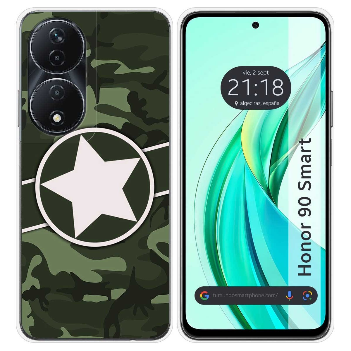 Funda Silicona para Huawei Honor 90 Smart 5G diseño Camuflaje 01 Dibujos