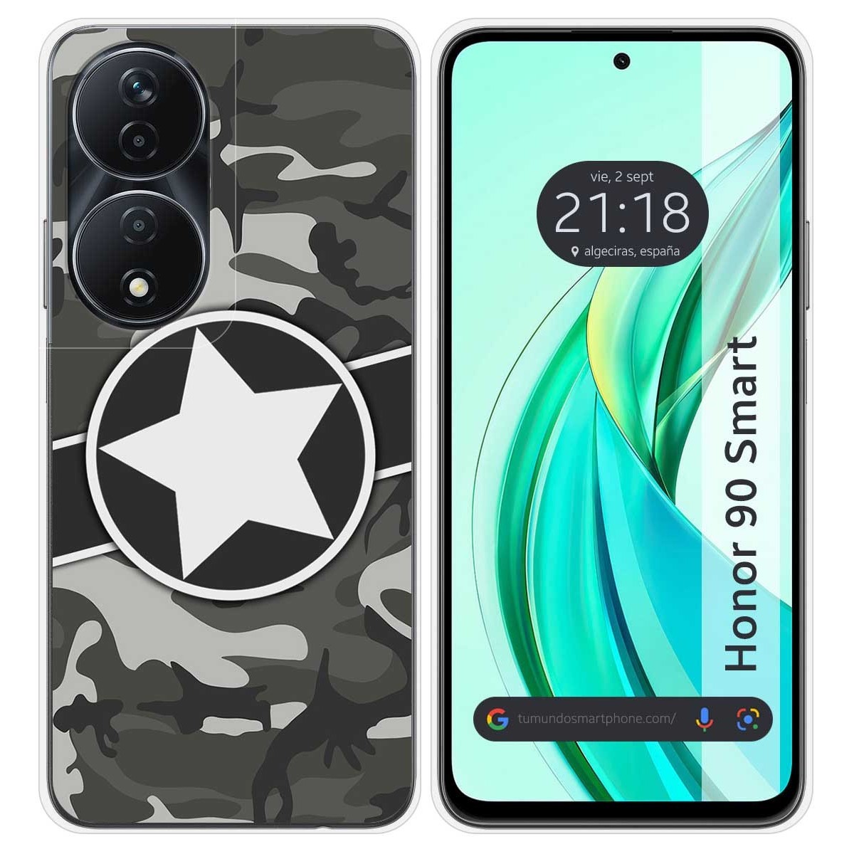 Funda Silicona para Huawei Honor 90 Smart 5G diseño Camuflaje 02 Dibujos