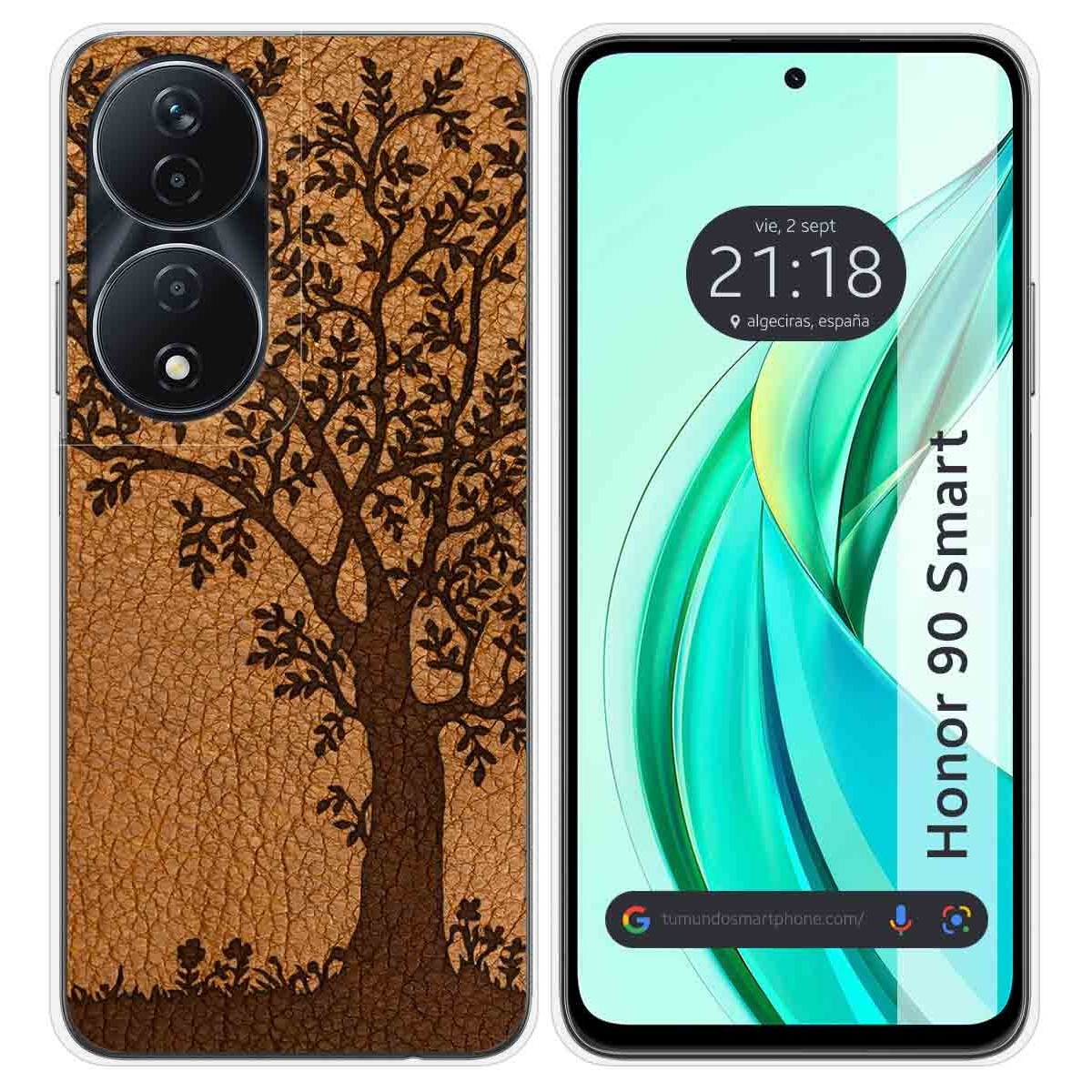 Funda Silicona para Huawei Honor 90 Smart 5G diseño Cuero 03 Dibujos