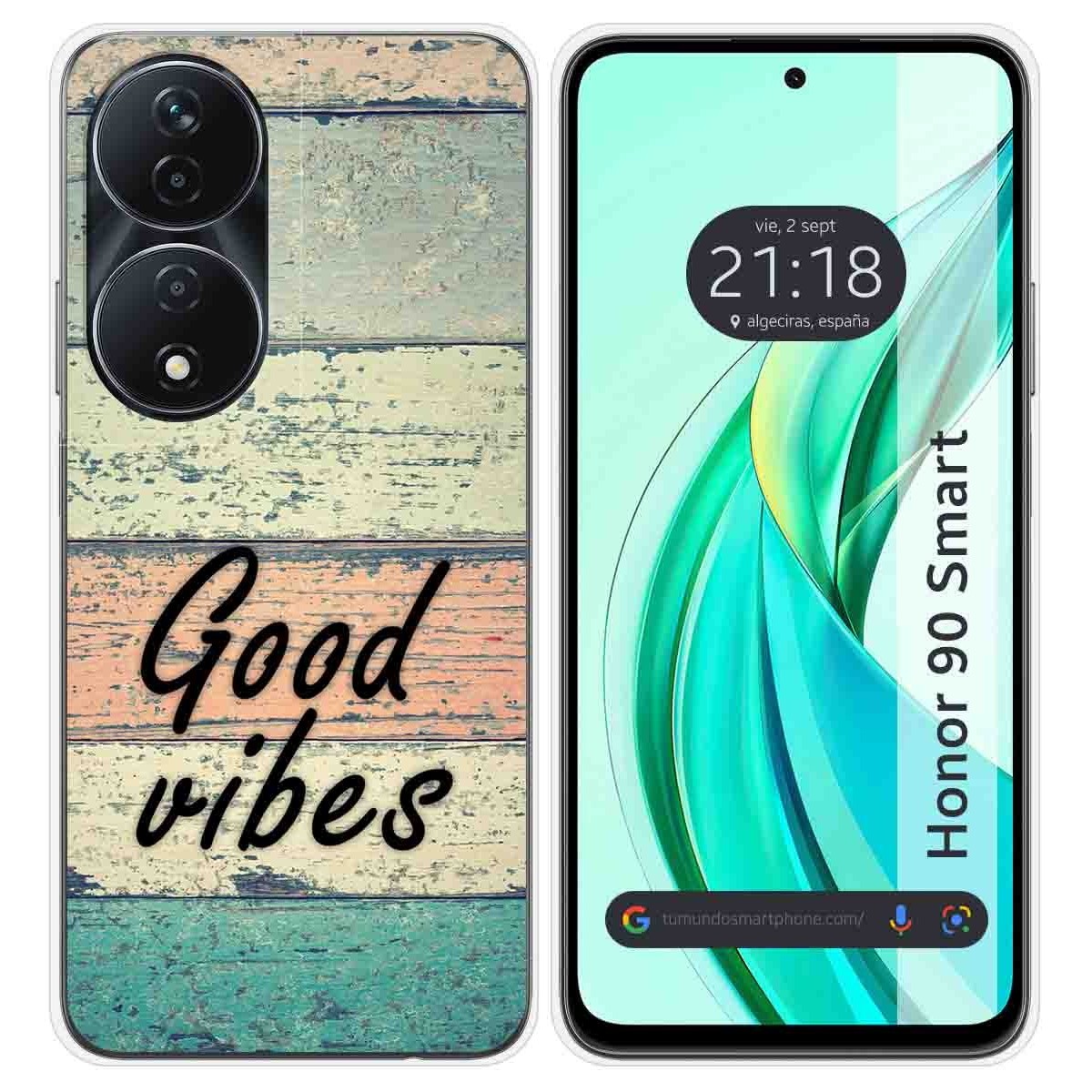 Funda Silicona para Huawei Honor 90 Smart 5G diseño Madera 01 Dibujos