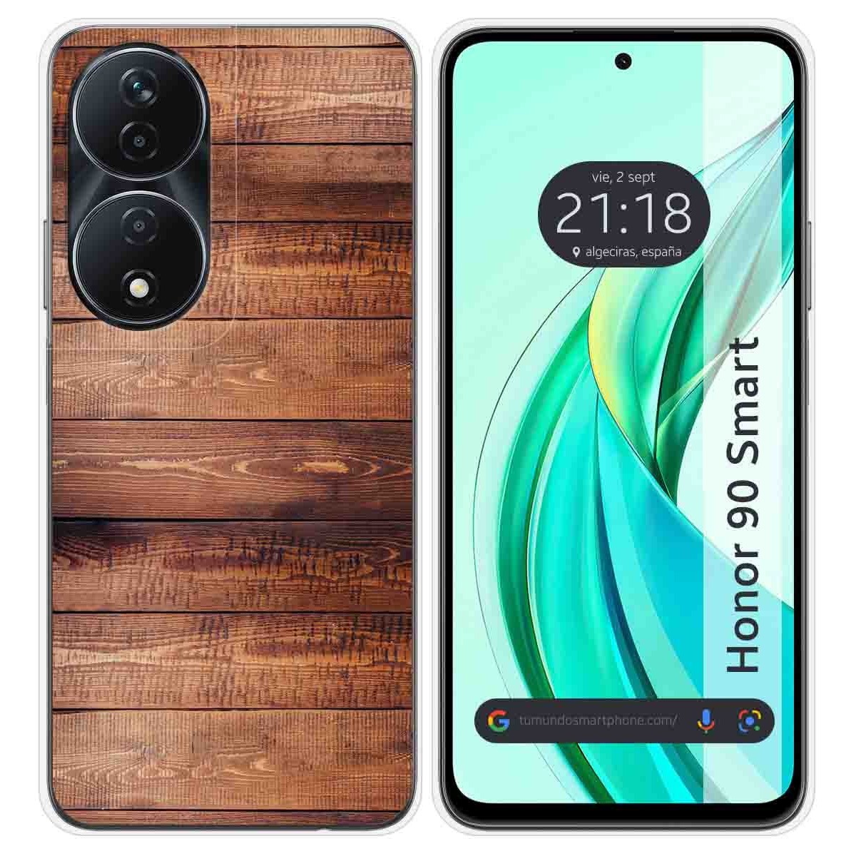 Funda Silicona para Huawei Honor 90 Smart 5G diseño Madera 02 Dibujos