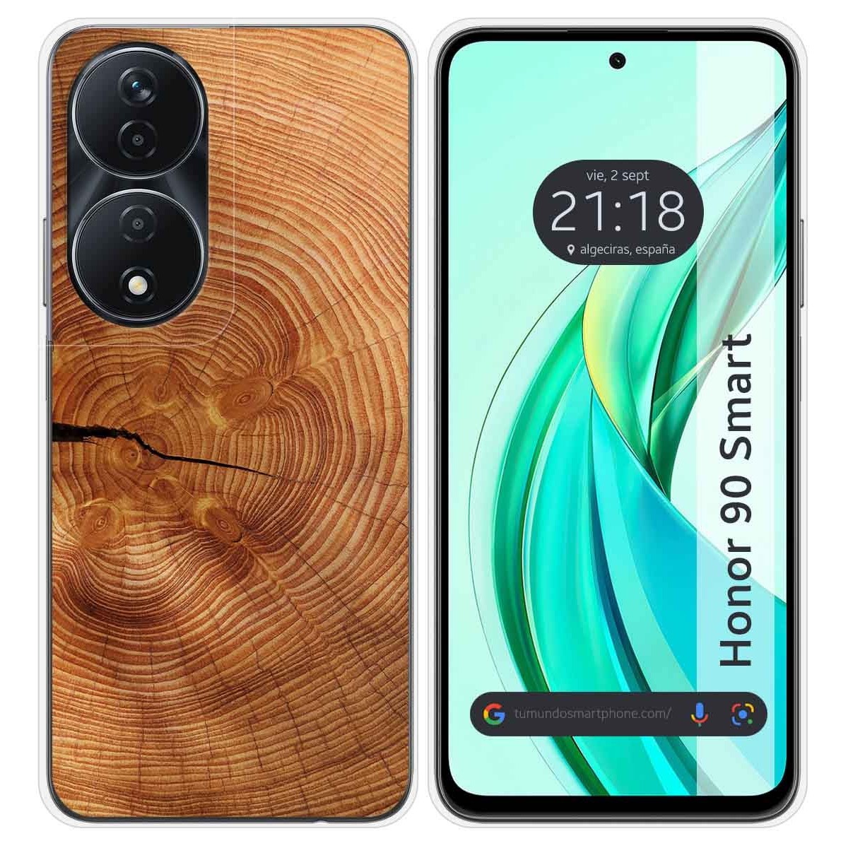 Funda Silicona para Huawei Honor 90 Smart 5G diseño Madera 04 Dibujos