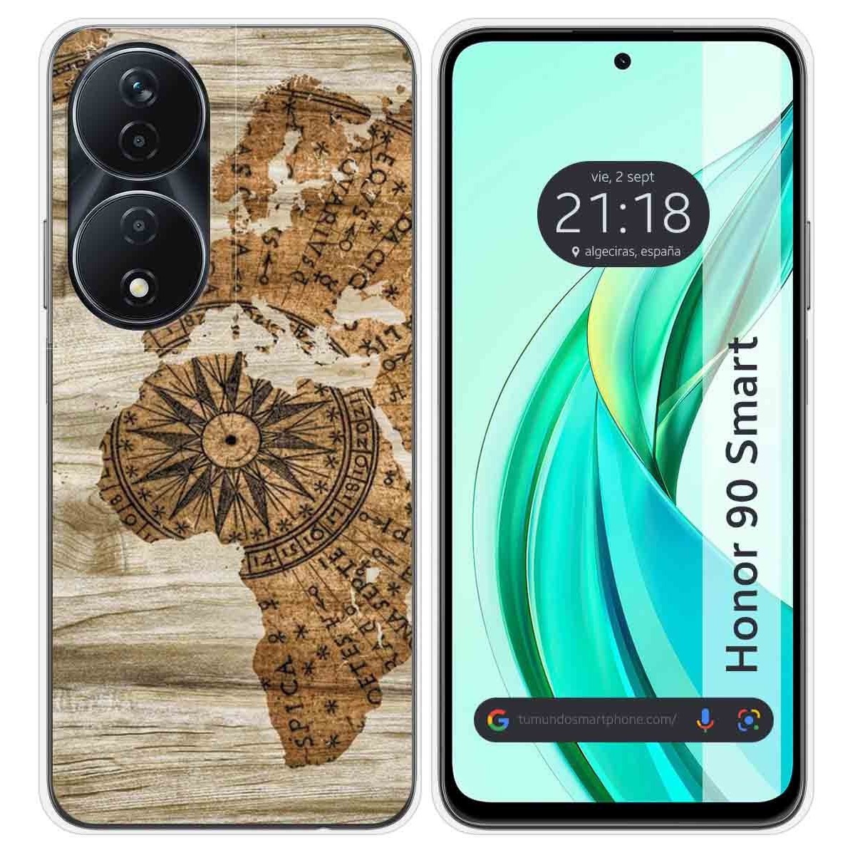 Funda Silicona para Huawei Honor 90 Smart 5G diseño Madera 07 Dibujos