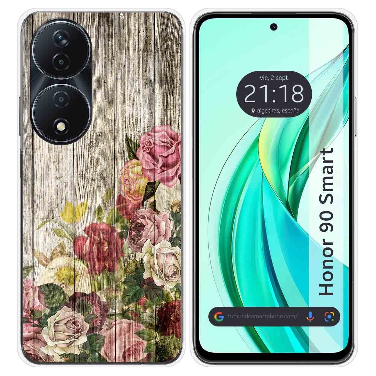 Funda Silicona para Huawei Honor 90 Smart 5G diseño Madera 08 Dibujos