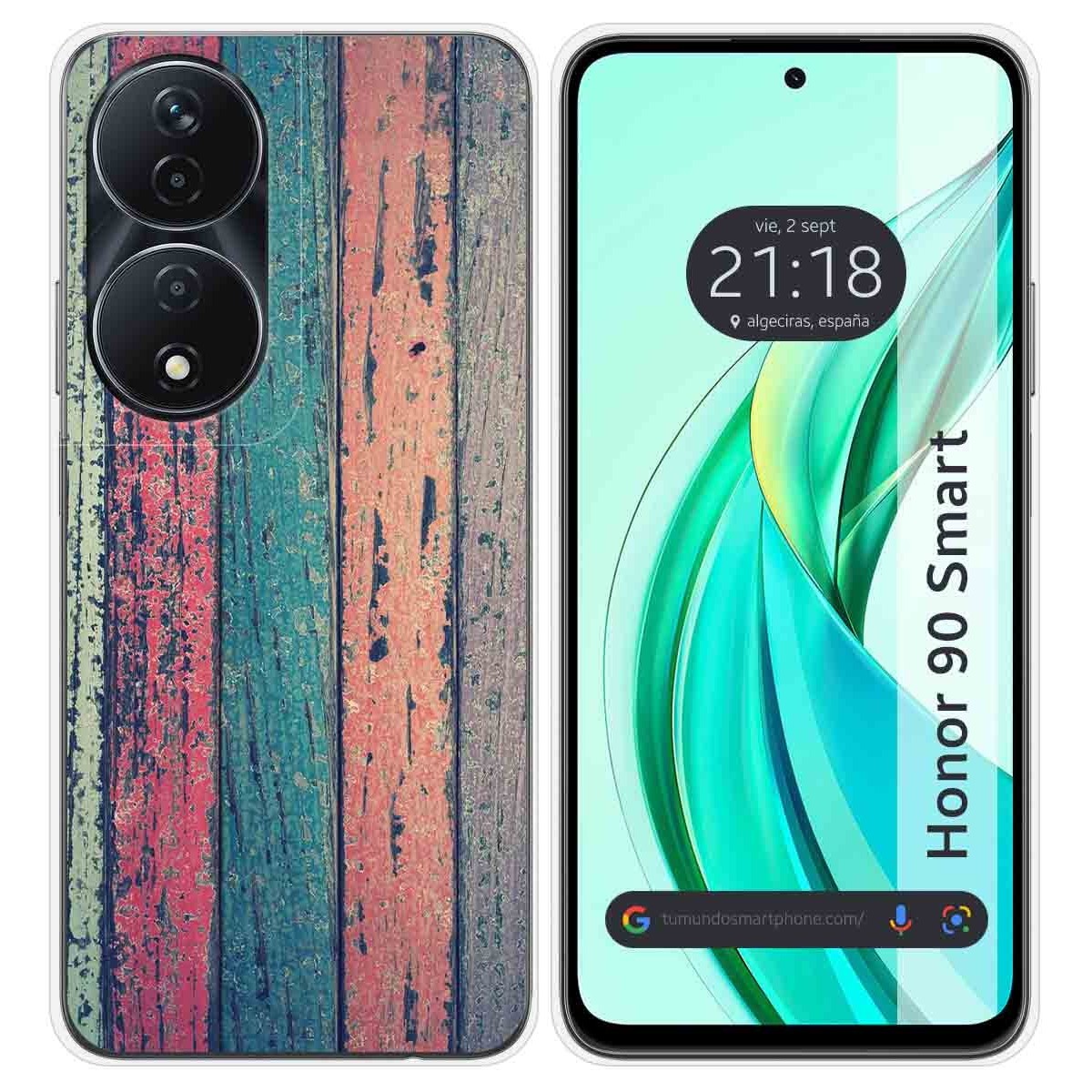 Funda Silicona para Huawei Honor 90 Smart 5G diseño Madera 10 Dibujos