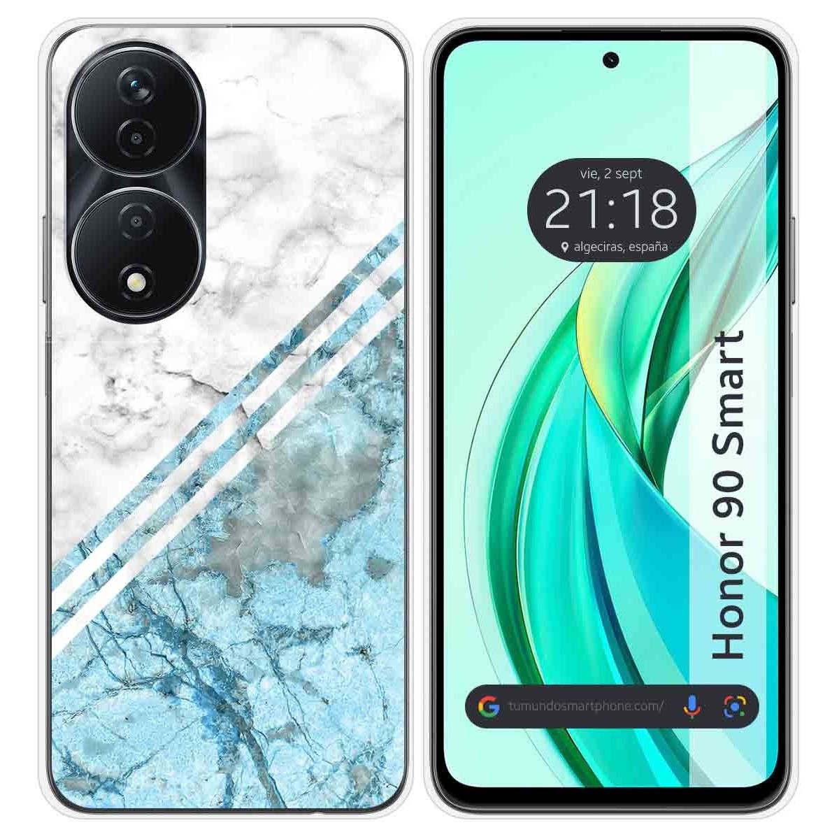 Funda Silicona para Huawei Honor 90 Smart 5G diseño Mármol 02 Dibujos