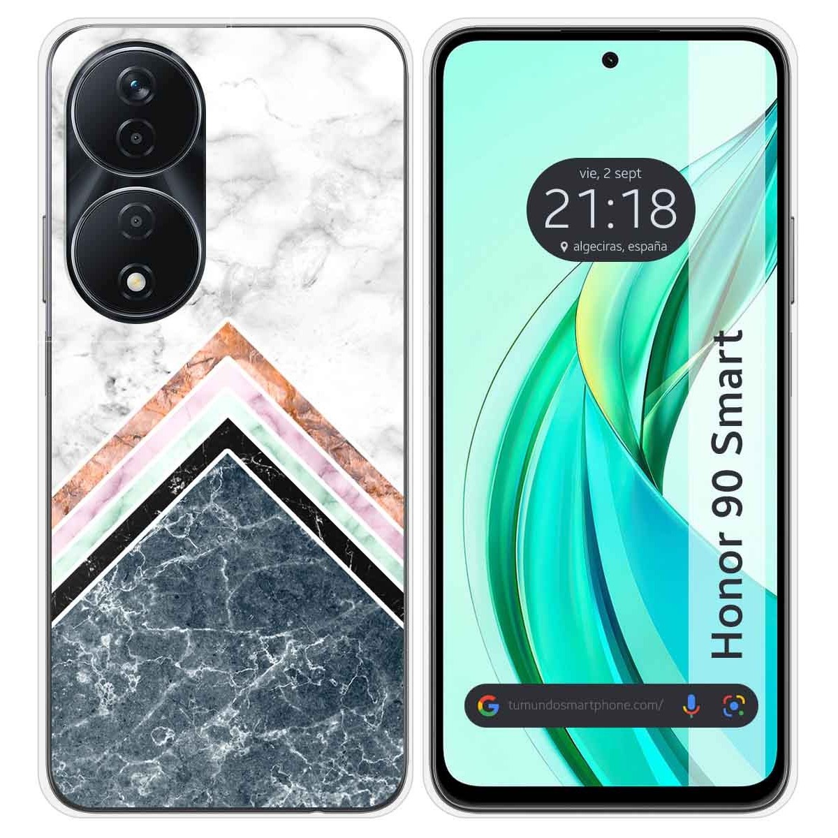 Funda Silicona para Huawei Honor 90 Smart 5G diseño Mármol 05 Dibujos