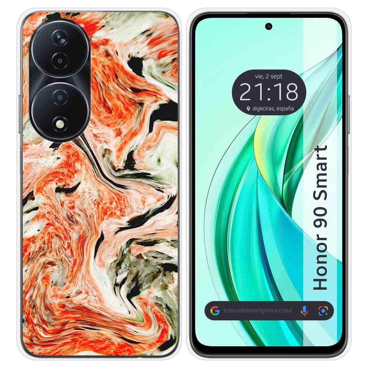 Funda Silicona para Huawei Honor 90 Smart 5G diseño Mármol 12 Dibujos