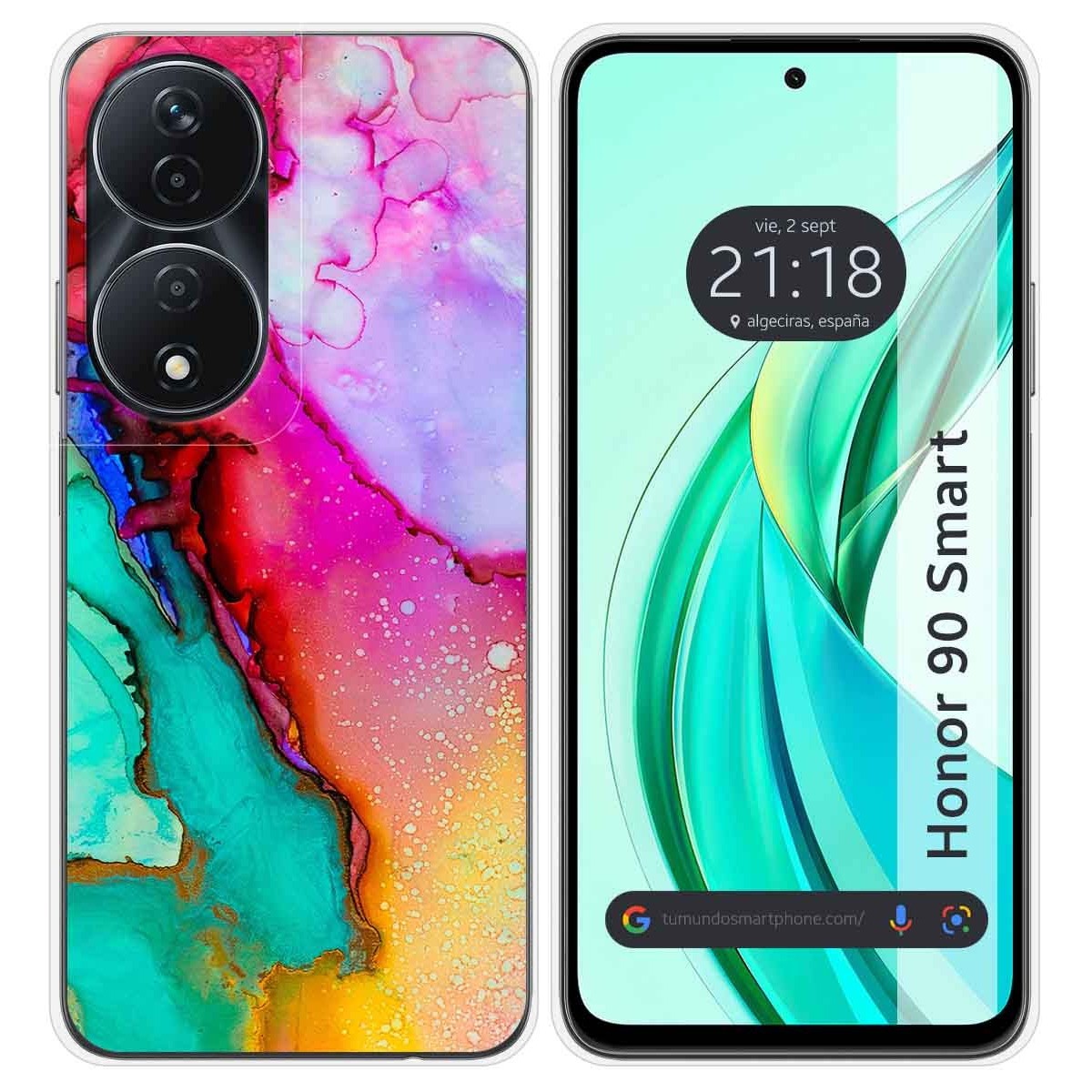 Funda Silicona para Huawei Honor 90 Smart 5G diseño Mármol 15 Dibujos