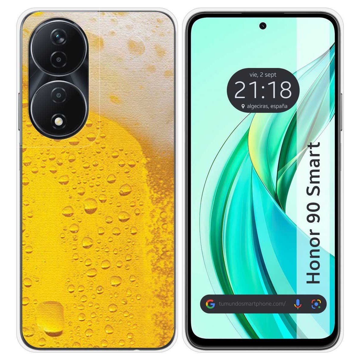 Funda Silicona para Huawei Honor 90 Smart 5G diseño Cerveza Dibujos