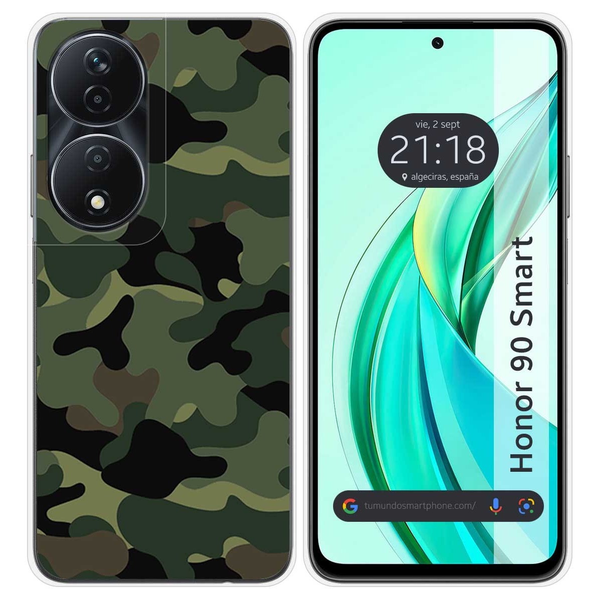 Funda Silicona para Huawei Honor 90 Smart 5G diseño Camuflaje Dibujos