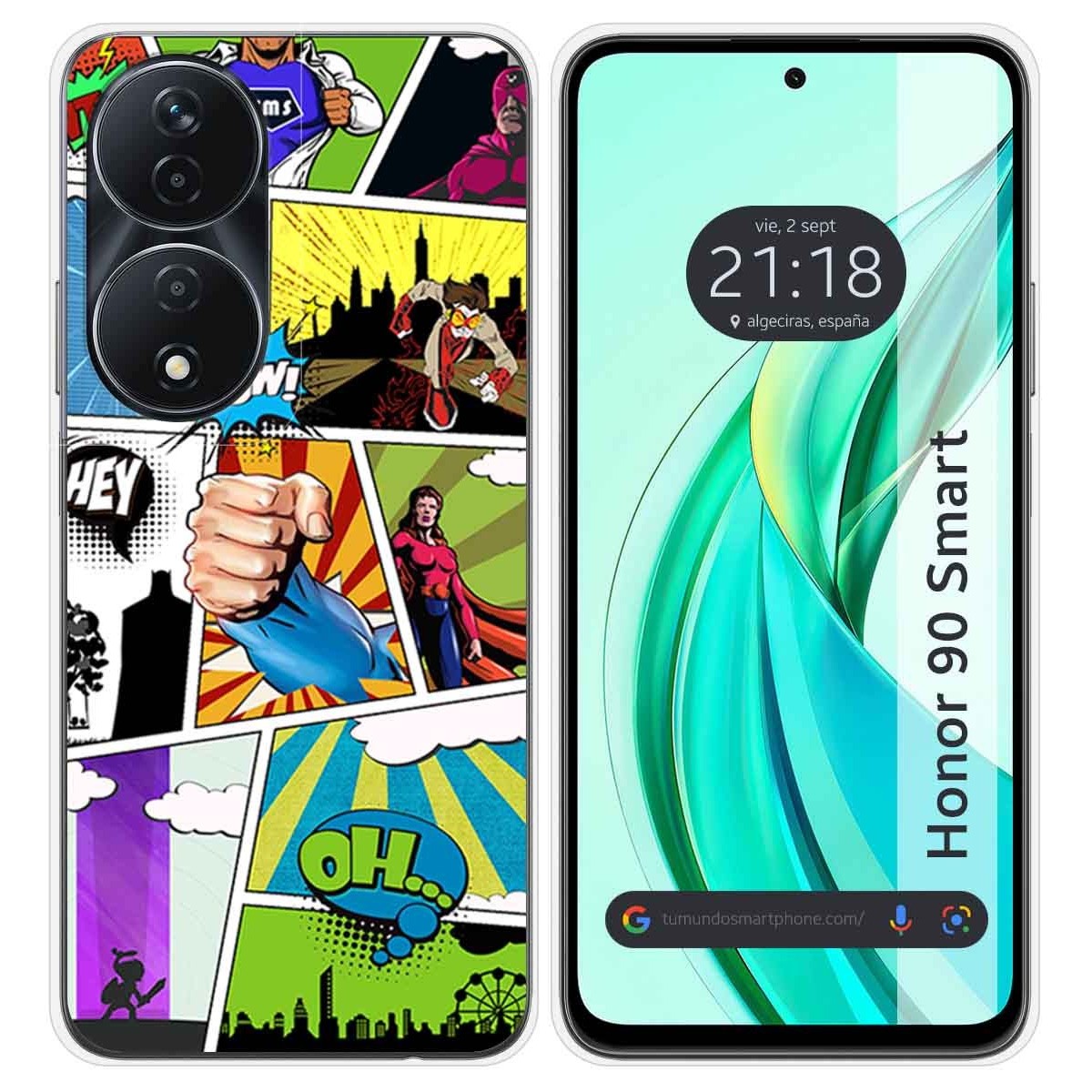 Funda Silicona para Huawei Honor 90 Smart 5G diseño Comic Dibujos