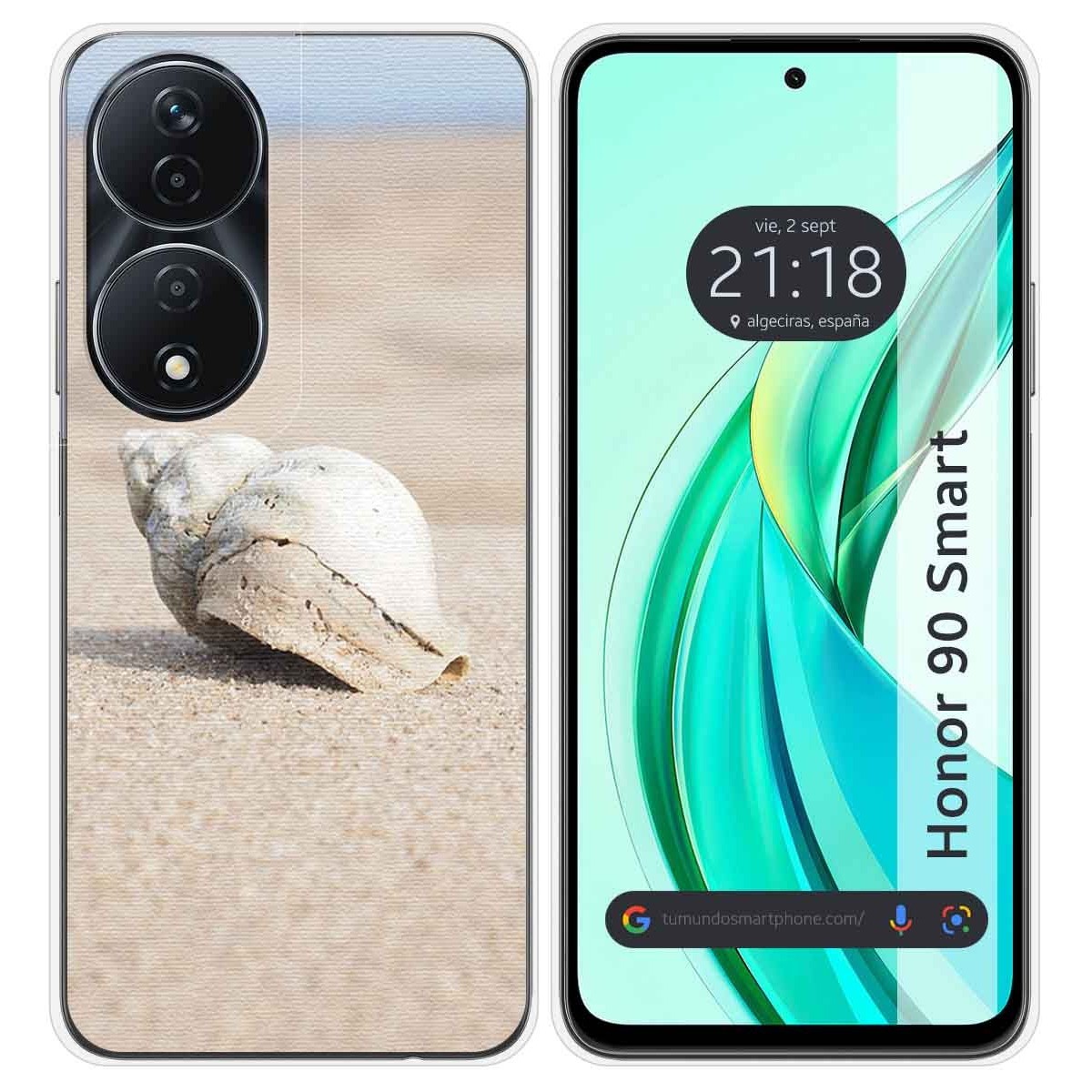 Funda Silicona para Huawei Honor 90 Smart 5G diseño Concha Dibujos