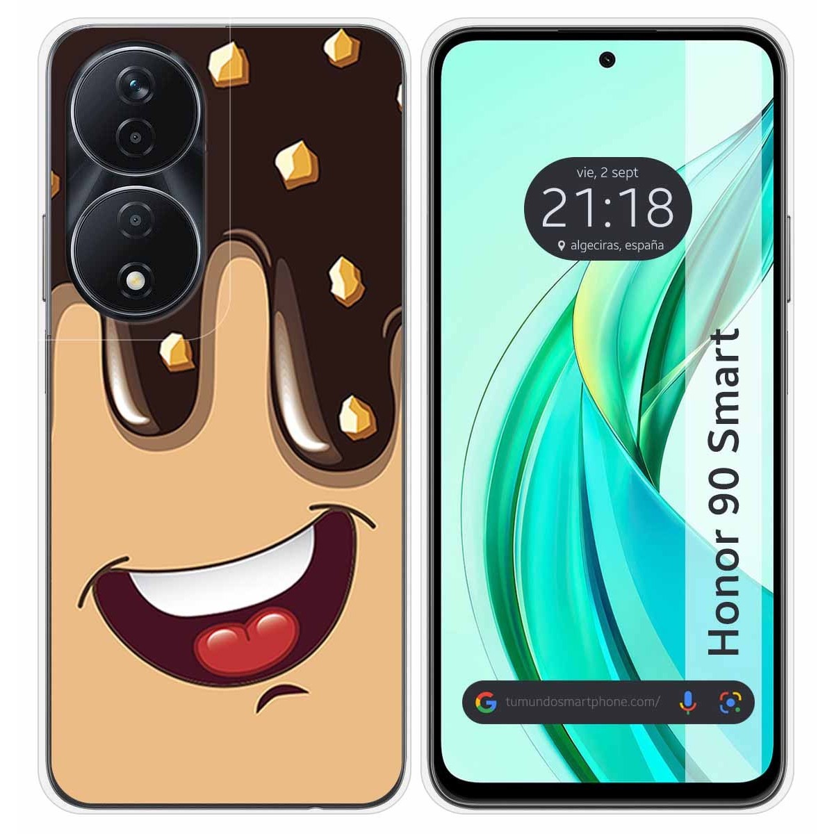 Funda Silicona para Huawei Honor 90 Smart 5G diseño Helado Chocolate Dibujos