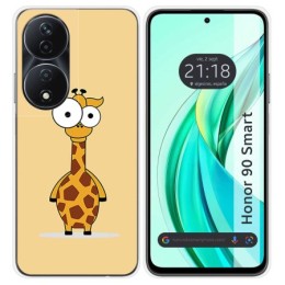 Funda Silicona para Huawei Honor 90 Smart 5G diseño Jirafa Dibujos