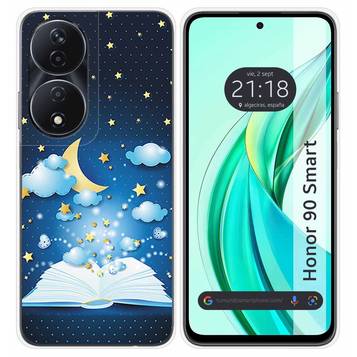 Funda Silicona para Huawei Honor 90 Smart 5G diseño Libro Cuentos Dibujos