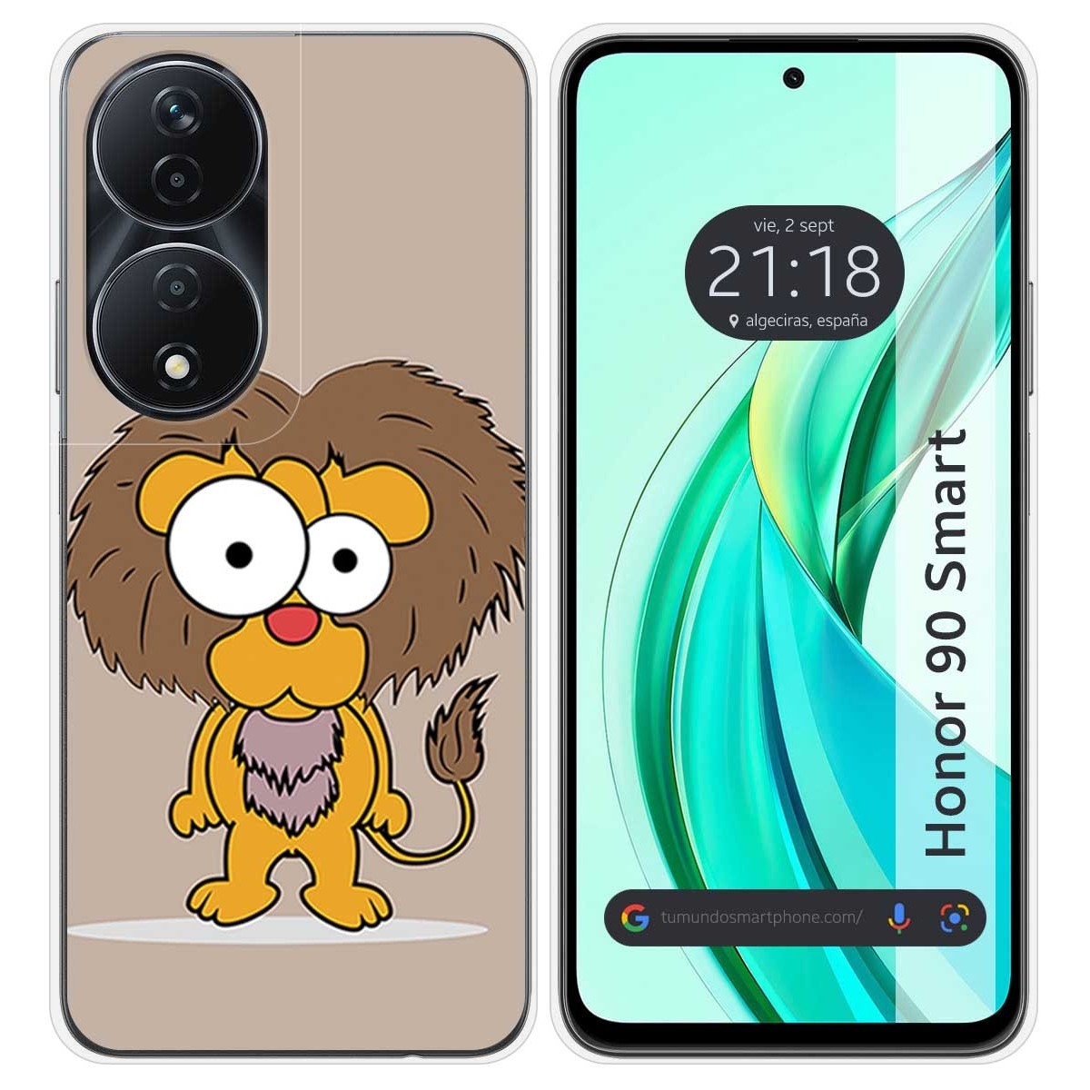 Funda Silicona para Huawei Honor 90 Smart 5G diseño Leon Dibujos