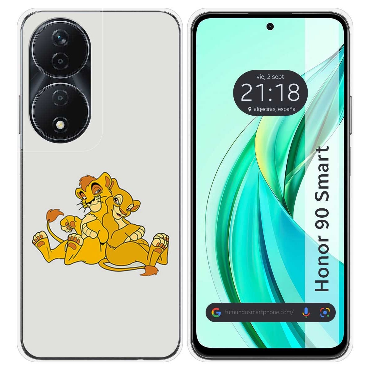 Funda Silicona para Huawei Honor 90 Smart 5G diseño Leones Dibujos