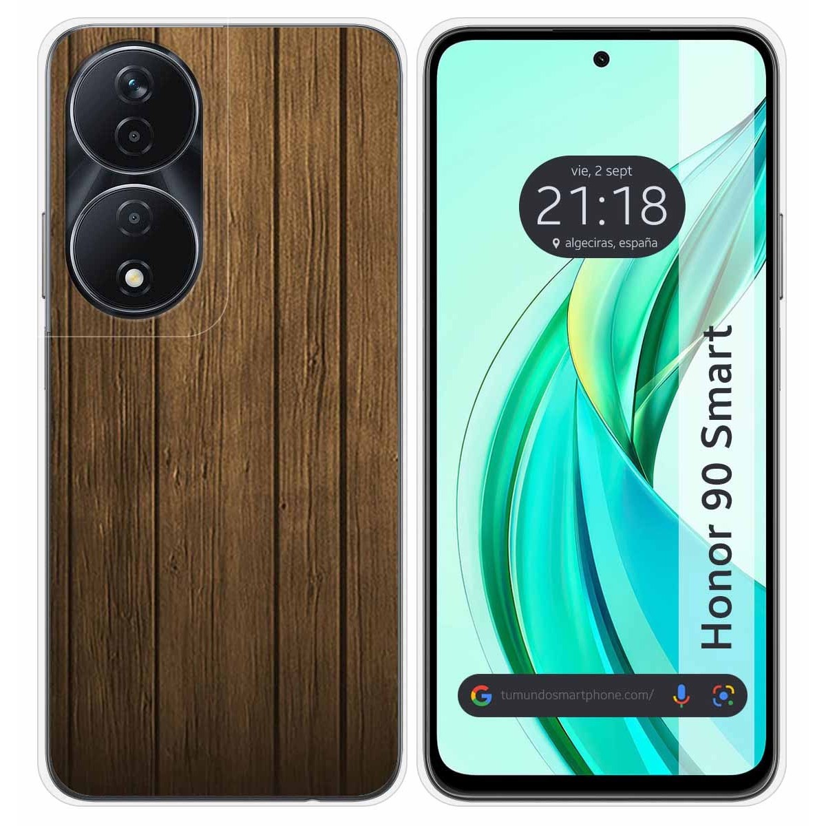 Funda Silicona para Huawei Honor 90 Smart 5G diseño Madera Dibujos